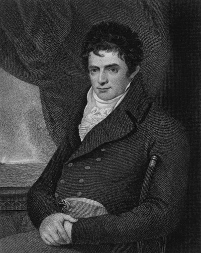 Robert Fulton (1765-1815), engraved by George Parker by Benjamin West